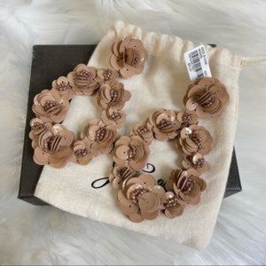 ISO - JCrew tan floral statement earrings